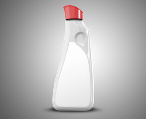 White Detergent Bottle Mockup Side View