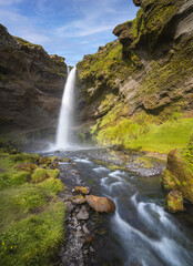 Obraz premium Kvernufoss Waterfall in South Iceland