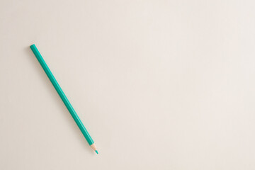 isolated Green pencil with white background.