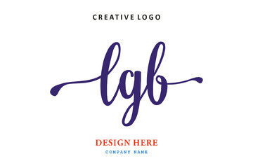 Fototapeta na wymiar LGB lettering logo is simple, easy to understand and authoritative