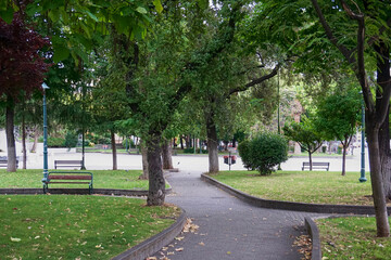 Empty parkland during covid-19 restrictions