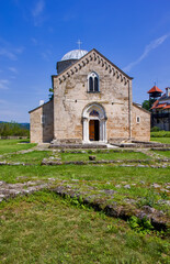 Fototapeta na wymiar Old medieval monastery Gradac, Serbia