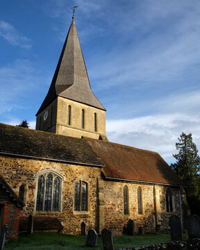 St James' Church in Shere, Surrey, UK