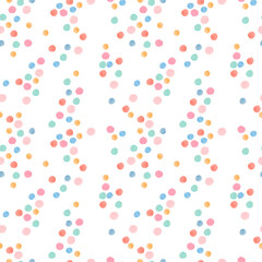 Watercolor abstract seamless pattern with Bohemian color on white background.Children's print with shapes of pastel colors hand painted.Designs for wallpaper,textiles,social media,web,packaging.