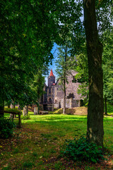 A castle complex in Grodziec, Poland. Grodziec Castle.