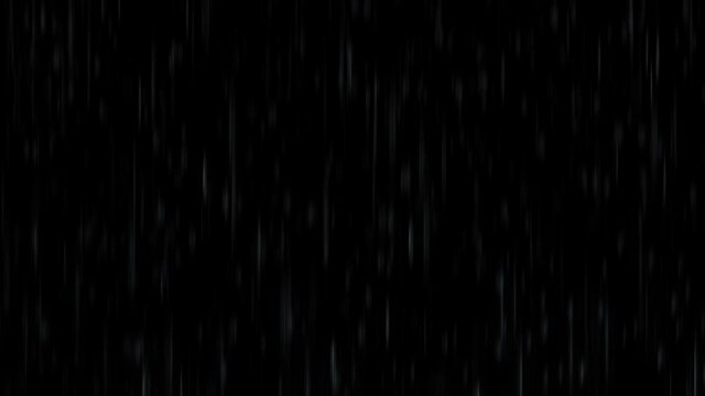 Falling rain drops 4K animation. Heavy shower, rainstorm. High quality realistic rainfall texture. Alpha channel, Luma matte for video editing. Overlay, screen mode template. Seamless loop footage