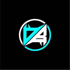 Modern minimalist design with the initials letter O B square and rings around it.