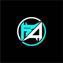 Modern minimalist design with the initials letter R O square and rings around it.