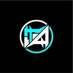 Modern minimalist design with the initials letter T Q square and rings around it.