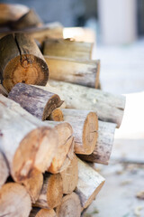 wood and logs to make fire in zen sector for tranquility and meditation cordoba argentina