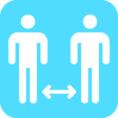 Human distancing icon for various website and presentation purposes