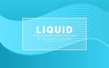 blue liquid vector background with wavy line