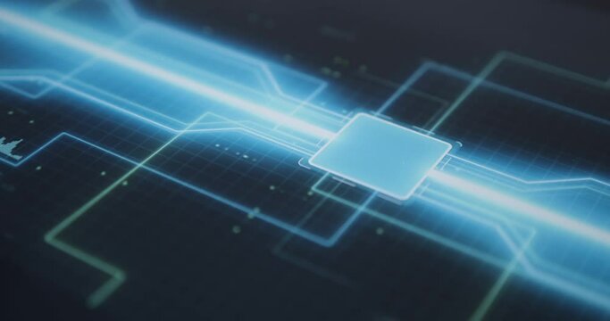 Digital network spreads on a screen. Modern internet technology, data sets.