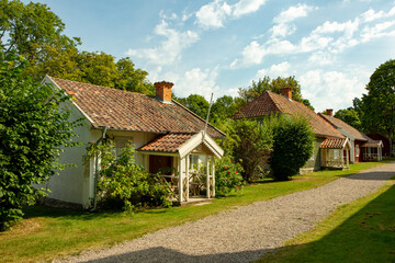 Fototapeta na wymiar old swedish village