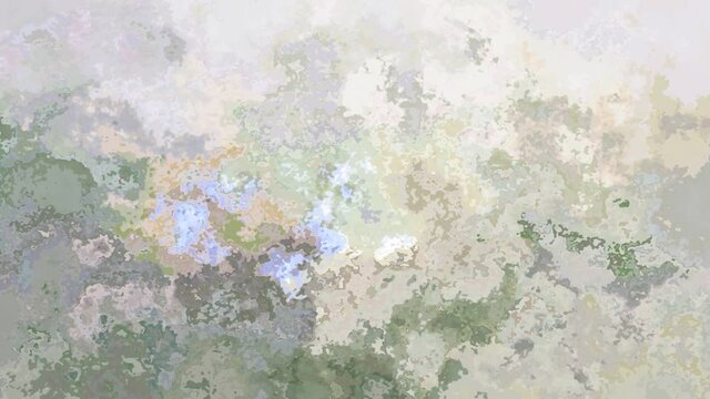abstract animated twinkling stained background full HD seamless loop video - watercolor splotch liquid effect - color soft beige grey green khaki