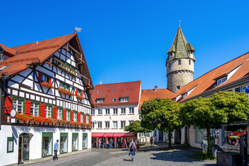 Fototapeta na wymiar Grüner Turm, Ravensburg, Baden-Württemberg, Deutschland 