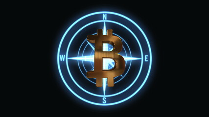 Animation bitcoin crosshair