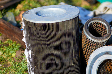 Photo of various used air filters