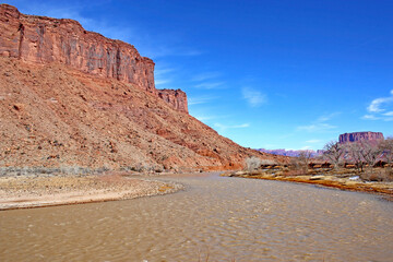 Colorado River Valley, Utah in winter	