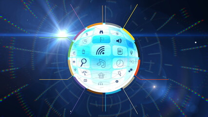 The global network the planet Earth