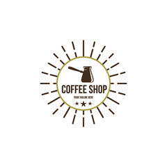 Cafe vector emblem. coffee logo