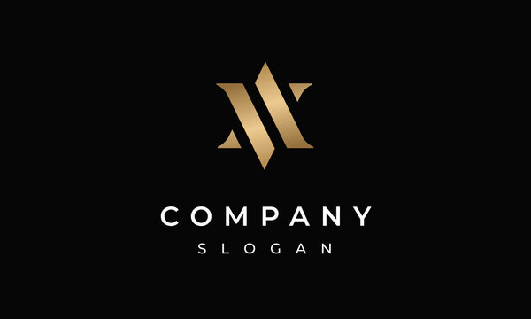 AV Letter Logo Design VA Monogram Creative Luxurious A and V Alphabet Letters Symbol