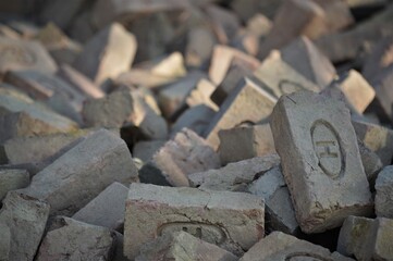 close up image of bricks, selective focus