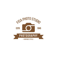 camera photography logo icon vector template