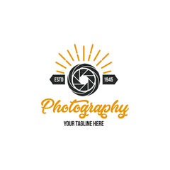 Camera shutter logo. Camera Photography Logo Icon Design Vector
