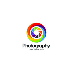 Camera shutter logo. Camera Photography Logo Icon Design Vector