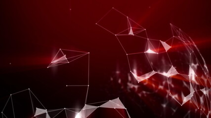 Red Abstract triangular background - 404109565