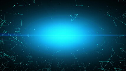 Technology Abstract Geometric Background Blue