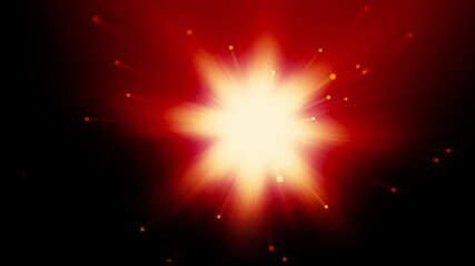 Big bang, big red explosion in space