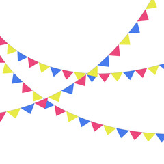 Obraz premium Vector party flags in pastel palette