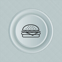Fototapeta premium hamburger on plate