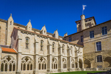 Fototapeta premium he 14th century gothic abbey church of La Chaise Dieu in Auvergne, France