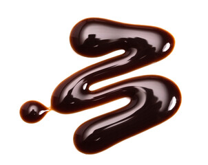 Swirl of Chocolate Sauce Isolated on a White Background