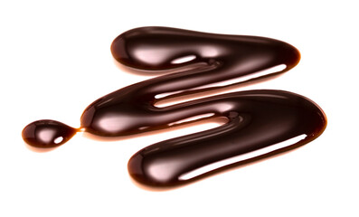 Swirl of Chocolate Sauce Isolated on a White Background