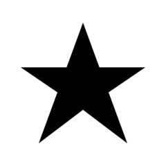 Black and white star icon with a different flat star style, vector illustration. eps 10