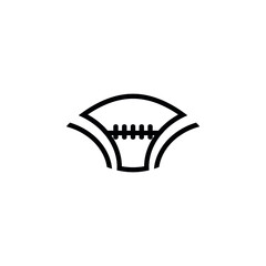 American football vector icon, sports ball symbol. Modern, simple flat vector illustration for web site or mobile app