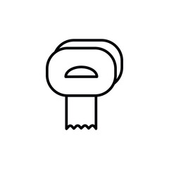 Toilet paper roll line icon, outline vector sign, linear style pictogram isolated on white. Symbol, logo illustration. Editable stroke. Pixel perfect graphics