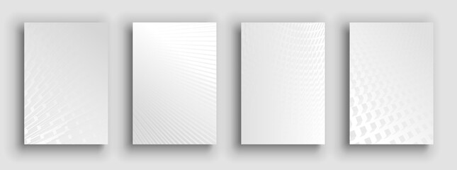 Obraz premium Minimal covers design. White set