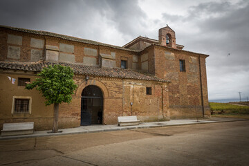 Church of  San Martin de Tours in Calzadilla de la Cueza (municipality of Cervatos de la Cueza), province of Palencia, Castile and Leon, Spain