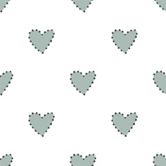 Hearts seamless vector pattern. Ornate romantic simple valentine background Valentines day texture design.