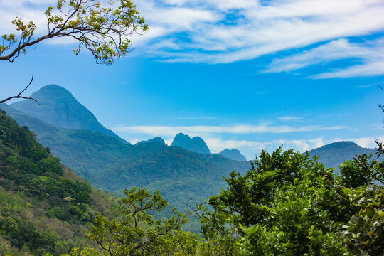 Ashambu Hills, in the southern tip of the Western Ghats mountain range in India, comprises over 25 peaks, of which Agasthyakoodam is the tallest, towering about 1868 meters above sea level.