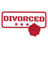 Divorced Military Fonts Three Stars Approved Stamp