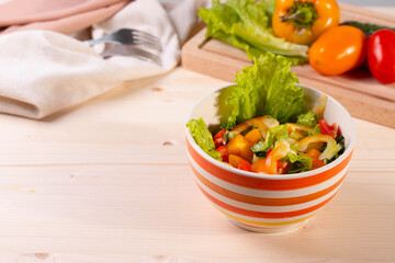 fresh vegetable salad as healthy eating concept