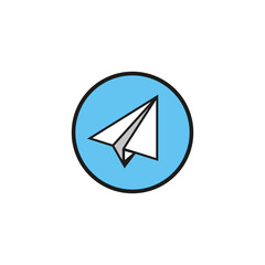 
Airplane icon. colored icon. social media. Vector illustration