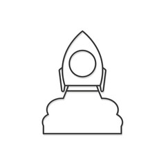 Rocket icon. Startup .Vector Illustration