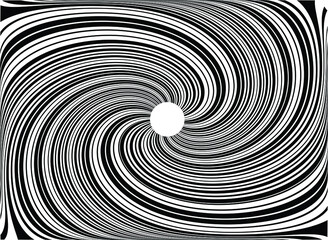 Abstract pattern. Texture with wavy, billowy lines. Optical art background. Wave design black and white. Digital image with a psychedelic stripes. Vector illustration